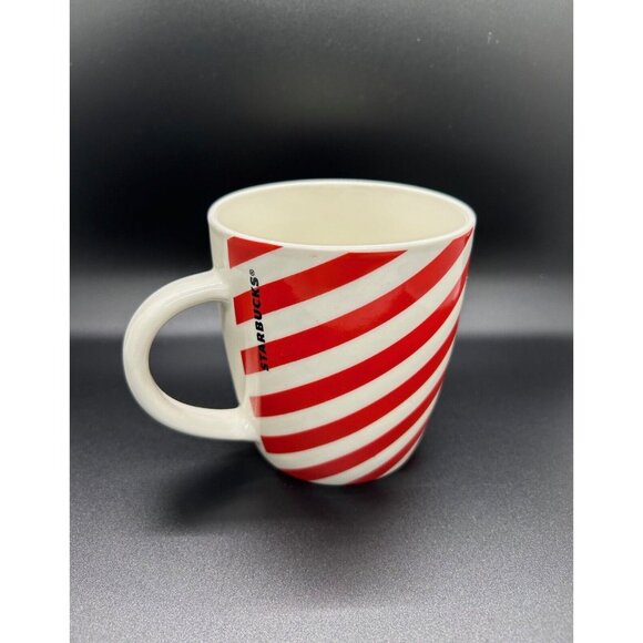 Starbucks Jewelry - Starbucks Coffee Mug Christmas Candy Cane Red & White Stripe Barber Pole